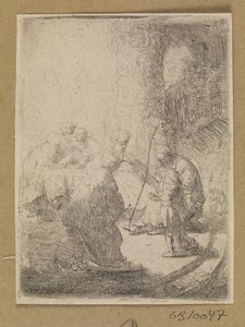 Christ as a Child and the Scribes. Small Plate by Rembrandt van Rijn