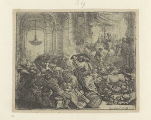 Christ Expels the Money Changers from the Temple by Rembrandt van Rijn