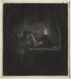 Copy of Student at a Table by Candlelight