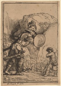 David and Goliath by Rembrandt van Rijn