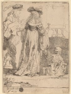 Death Appearing to a Wedded Couple from an Open Grave by Rembrandt van Rijn