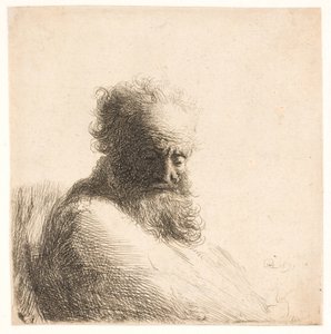Old Bearded Man. Bust by Rembrandt van Rijn