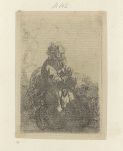 Hieronymus Kneeling in Prayer, Looking Down