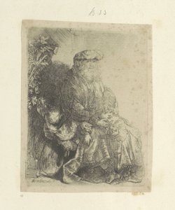 Jacob Caressing Benjamin (series title: Recueil de quatre-vingt-cinq estampes originales)