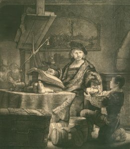 Jan Uijtenbogaert, Called the Gold Weigher by Rembrandt van Rijn