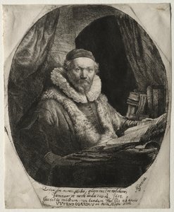 Jan Uytenbogaert, Preacher of the Remonstrants by Rembrandt van Rijn