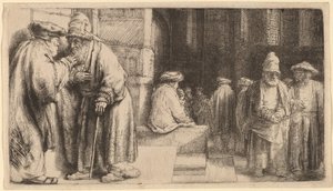 Jews in the Synagogue by Rembrandt van Rijn