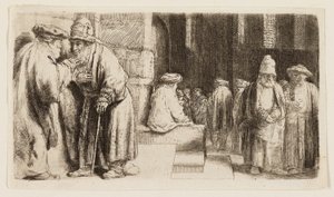 Jews in the Synagogue by Rembrandt van Rijn