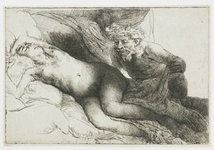 Jupiter and Antiope: The Larger Plate by Rembrandt van Rijn