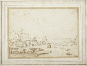 Landscape with Part of a Pond by Rembrandt van Rijn