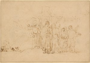 Lot and His Family Leaving Sodom