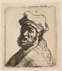 Man Crying Out, Three-Quarters Left: Bust by Rembrandt van Rijn