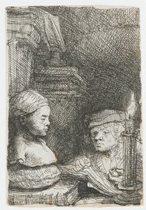 Man Drawing from a Cast by Rembrandt van Rijn