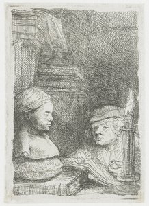 Man Drawing from a Cast by Rembrandt van Rijn