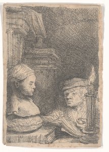 Man Drawing from a Cast