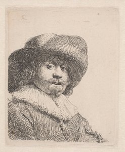 Man in a Broad-Brimmed Hat and Ruff by Rembrandt van Rijn