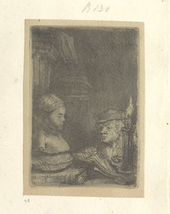 Man Drawing from a Plaster Model by Rembrandt van Rijn