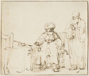 Nathan Admonishing David by Rembrandt van Rijn