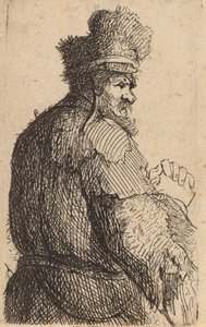 Old Man Seen from Behind, Profile to Right by Rembrandt van Rijn