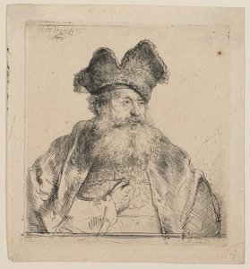 Old Man with a Divided Fur Cap by Rembrandt van Rijn