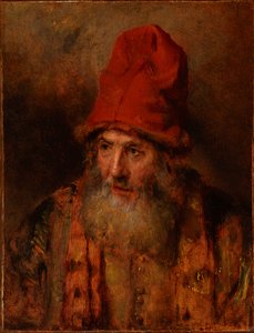 Old Man with a Tall, Fur-Edged Cap by Rembrandt van Rijn