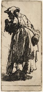 Old Beggar Woman with a Gourd