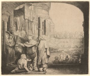 Peter and John Healing the Cripple at the Gate of the Temple by Rembrandt van Rijn