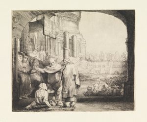 Peter and John Healing the Cripple at the Gate of the Temple by Rembrandt van Rijn