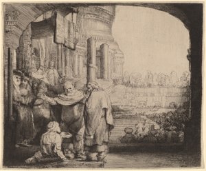 Peter and John Healing the Cripple at the Gate of the Temple by Rembrandt van Rijn