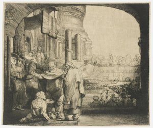 Peter and John Healing the Cripple at the Gate of the Temple by Rembrandt van Rijn