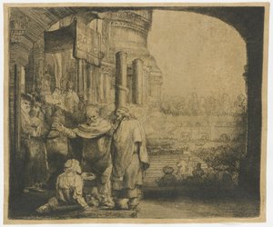Peter and John Healing the Cripple at the Gate of the Temple by Rembrandt van Rijn