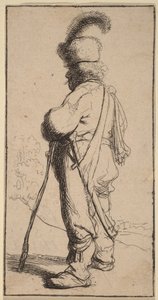 Polander Leaning on a Stick by Rembrandt van Rijn