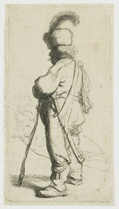 Polander Leaning on a Stick by Rembrandt van Rijn