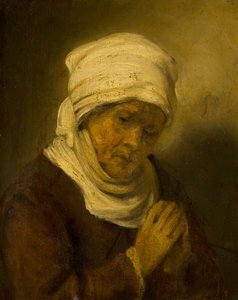 Praying Woman by Rembrandt van Rijn
