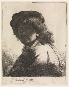 Rembrandt in Cap and Scarf