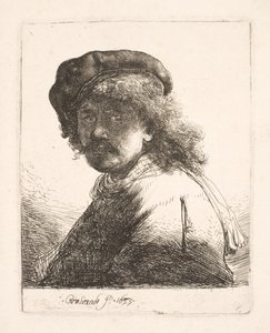Rembrandt in a Cap and Scarf by Rembrandt van Rijn