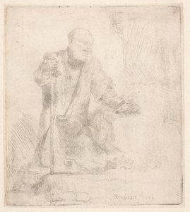 Saint Peter in Penitence by Rembrandt van Rijn