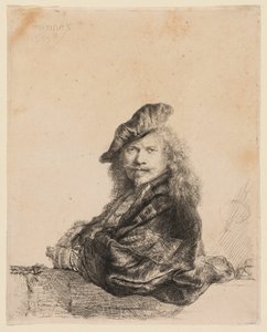 Self-Portrait Leaning on a Stone Sill