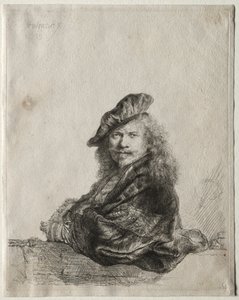 Self-Portrait Leaning on a Stone Sill, 1639