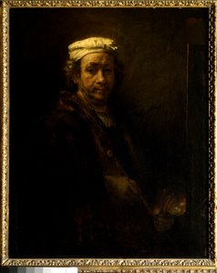 Self-Portrait at the Easel by Rembrandt van Rijn