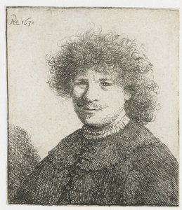 Self-portrait in a Cloak with a Falling Collar: Bust by Rembrandt van Rijn