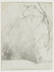 Sheet of Studies, with a Woman Lying Ill in Bed by Rembrandt van Rijn