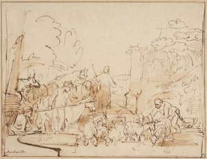 Shepherd and Neatherds by Rembrandt van Rijn
