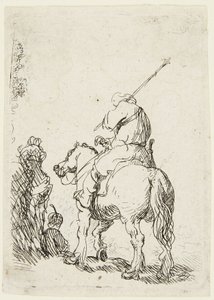 Soldier on Horseback by Rembrandt van Rijn