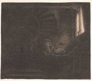 St. Jerome in a Dark Chamber by Rembrandt van Rijn