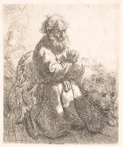 St. Jerome Kneeling in Prayer, Looking Down