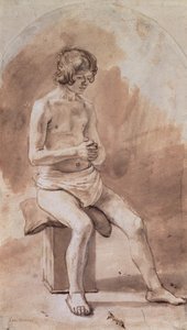 Study of a Nude Youth by Rembrandt van Rijn