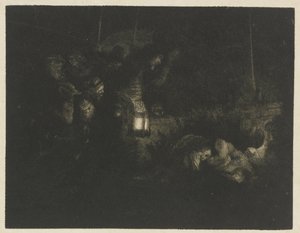 The Adoration of the Shepherds by Rembrandt van Rijn