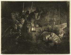 The Adoration of the Shepherds: A Night Piece by Rembrandt van Rijn