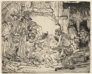 The Adoration of the Shepherds: With the Lamp by Rembrandt van Rijn